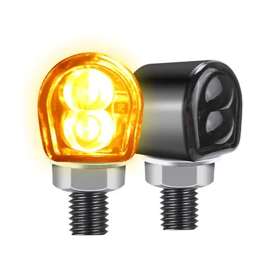 2X Universal LED Motorcycle Turn Signal Indicator Amber Blinker Light Mini Lamp • $11.98