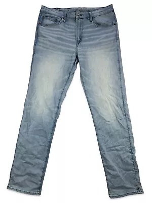 American Eagle Airflex + Athletic Straight Mens 36x34 Blue Stretch Denim Jeans • $21.95
