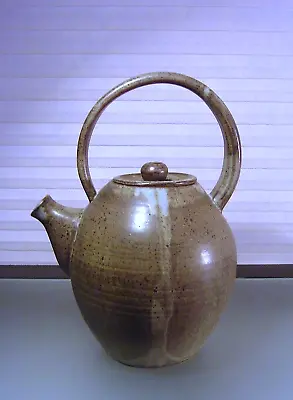 Art Pottery Stoneware Teapot Handmade Studio Signed Vintage • $29.25