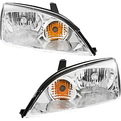 $90.46 • Buy Headlight Set For 2005 2006 2007 Ford Focus Left And Right With Bulb 2Pc