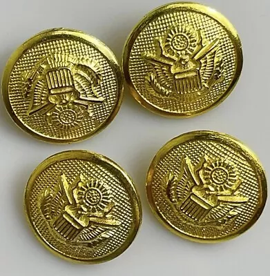 4 Pieces Gold Badge 21mm Metal Button Set For Blazer Coat Overcoat Jacket • $8.99