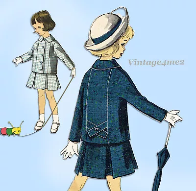 1950s Vintage Vogue Sewing Pattern 2845 Cute Toddler Girls 2 Piece Suit Size 3 • $24.95