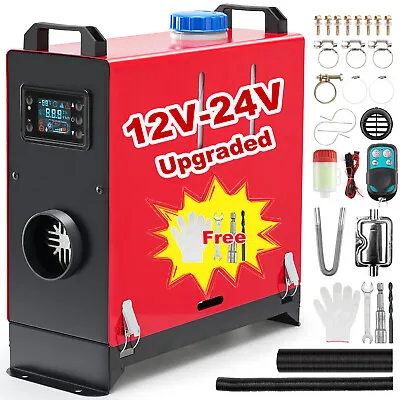 Diesel Air Heater 5KW 12V-24V All In One LCD Thermostat Car Motorhome Truck Boat • $94.99
