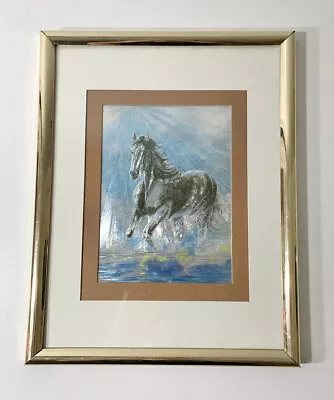 Vintage Horse Foil Print Art Framed Manifestations Inc “Magic Effects” • $39