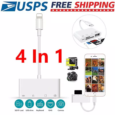 USB To Card Reader Adapter USB Camera Micro SD Memory Slot For IPhone IPad IPod • $9.99