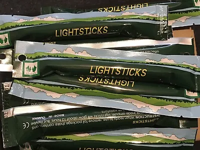 70- 6” Glow Sticks Green 12 Hr. • $28.50