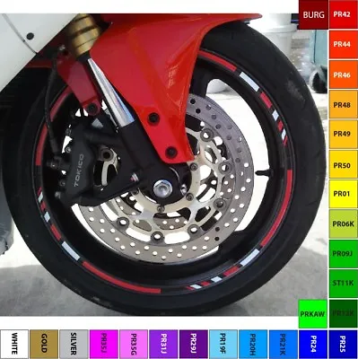 Custom Motorcycle Rim Stripe Wheel Decal Tape Sticker Aprilia Ducati Bmw Hyosung • $14.99