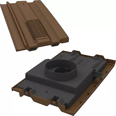 £36.66 • Buy Brown Mini Castellated 15” X 9” Roof Tile Vent Redland 49, Marley Ludlow Plus