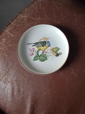 Hornsea Souvenir Vintage BLUE TIT BIRD Decorative Plate Trinket Dish • £6