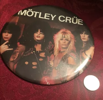 Motley Crue Vintage Giant 1980's Button Pin Back Badge • $35