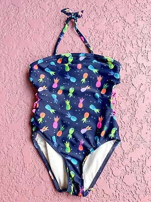 Kids Size 5 Halter Bathing Suit With Rainbow Pineapples • $8
