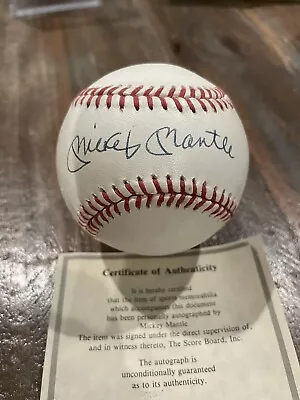 Mickey Mantle Autographed Baseball W COA • $455