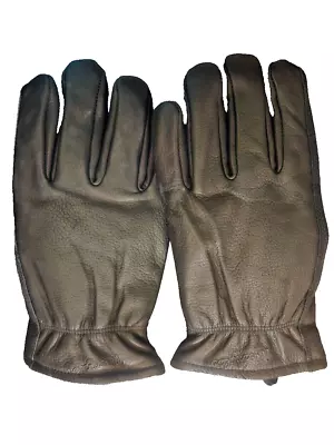 Wrangler Winter Lined Black Cowhide Leather Gloves Mens  100g Thinsulate Sz Larg • $19.99