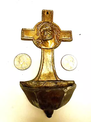 Vintage Metal CATHOLIC 'HOLY WATER' Receptacle • $10.88