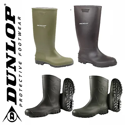 Mens Ladies Dunlop Rubber Original Waterproof Wellies Festival Wellington Boots • £8.99