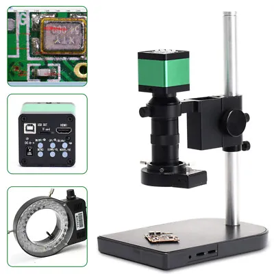 100X 48MP 1080P 60FPS HDMI USB Industrial C-Mount Lens Microscope Digital Camera • $176