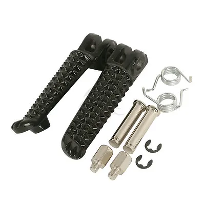 Black Front Footrest Foot Pegs Fit For Yamaha YZF R6 1999-2020 R6S 2003-2009 US • $7.98
