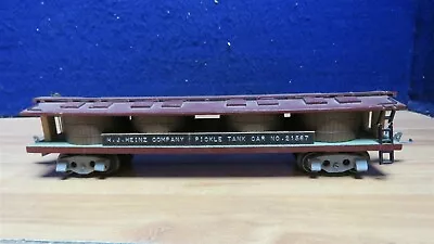 O Scale 2 Rail Built Wood Heinz Vat Car 11 1/2  Incomplete 597546 • $16