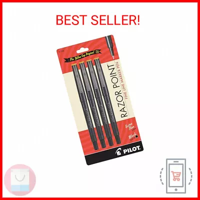PILOT Razor Point Fine Line Marker Stick Pens Ultra-Fine Point (0.3mm) Black In • $10.47