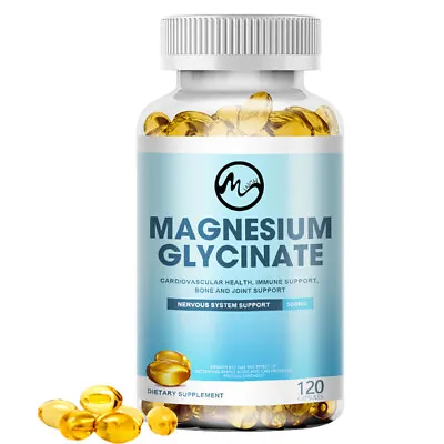 Magnesium Glycinate Capsules 500mg High Absorption Stress & Anxiety Relief Pills • $13.88