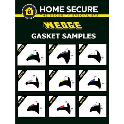 Wedge Gasket - Rubber Door And Window Wedge Seal Black UPVC Gasket Sample Pack • £2.99