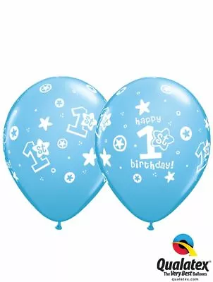 1st Birthday Party Supplies Boy Blue Latex Balloons 10Pk Decorations First One • $8.95