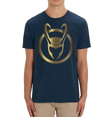 Marvel Studios Loki Series Helmet Symbol Men’s Navy T-Shirt • £18.99