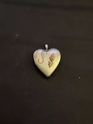 Vintage Sterling Silver 925 Heart Locket Pendant • $39.99