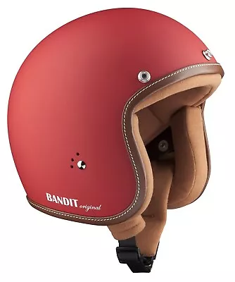 BANDIT Jet Premium Red Size XL Red Matte Chopper Helmet Retro Helmet • $343.81