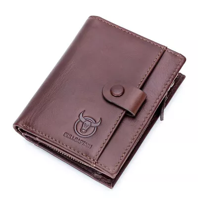 Vintage Men's Cowhide Wallet Detachable With Coin Holder Travel Card Case • $19.99