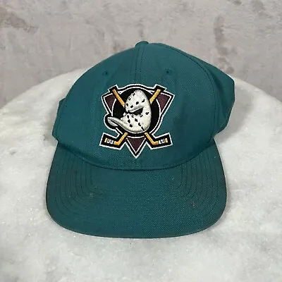 Mighty Ducks New Era Hat Adjustable Green  Vintage Logo • $8.40