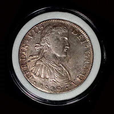 1809 Mo TH Mexico 8 Silver Reales Luster AU~UNC • $700.81