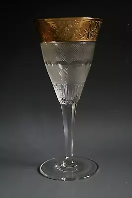 Moser Splendid Wine Glass With 24k Gold Encrusted Rim • $150.51