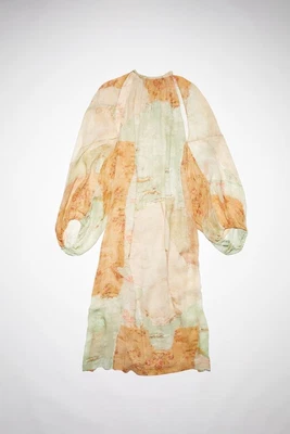 £205.43 • Buy ACNE STUDIOS $850 Carpet Print Puff Sleeve Dress Lined