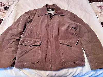 Vintage Wheel Medium Corduroy Coat Jacket Brown Button Down Pockets Clean NICE! • $15.95