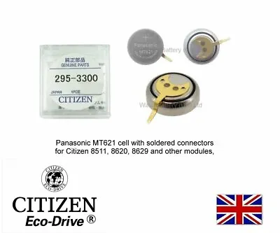 £19.85 • Buy Citizen 295-33 Eco Drive Capacitor MT-621 Battery For 8511 8512 8515 8625 & More