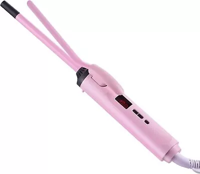 Small Curling Iron For Short Hair3/8 Inch Barrel Skinny Hair 9mm Pink • $25.99