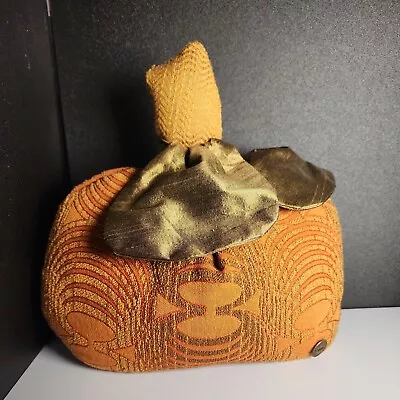 $48 • Buy 10  Woof Poof Halloween Autumn Fall Orange Gold Fabric Pumpkin Plush Pillow 2012