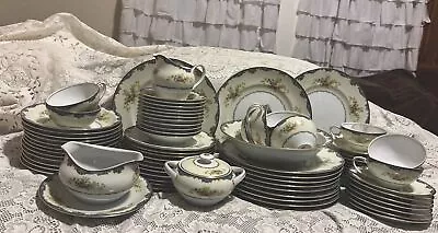 60-pc Vintage THAMES CHINA Dinnerware Set Hand-Painted Meito Japan -Beautiful! • $239.95