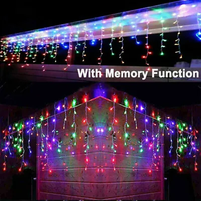 $57.99 • Buy 13ft~130ft Christmas Snowing Icicle Indoor Outdoor LED Fairy Lights With 8 Modes