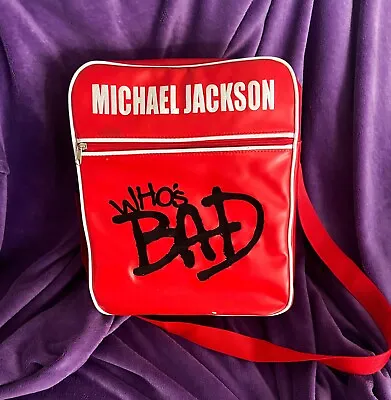 Michael Jackson Memorabilia Who's Bad Bag Red Vinyl Official Product BRAVADO • £120