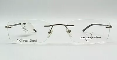 Naturally Rimless Nr341 Brn Brown Womens Eyeglasses Rx Frames 53-20-135 • $24.99
