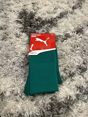 Puma Performance Soccer Socks - Green Size 1 Youth • $10