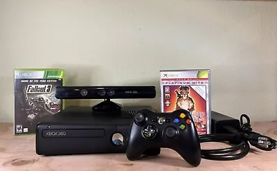 Xbox 360 S Slim Bundle Fallout 3 - Fable Lost Chapters - Kinect - Controller • $21