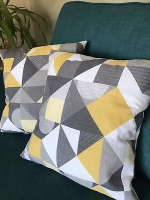 2x Homemade Cushion Covers 40 X 40 Cm • £10