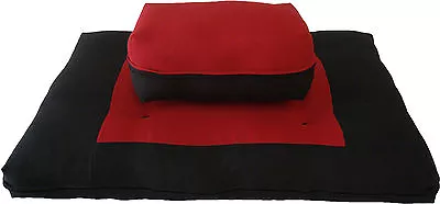 Zafu Zabuton Meditation Cushion Set Yoga Exercise Relaxing Red/Black • $82