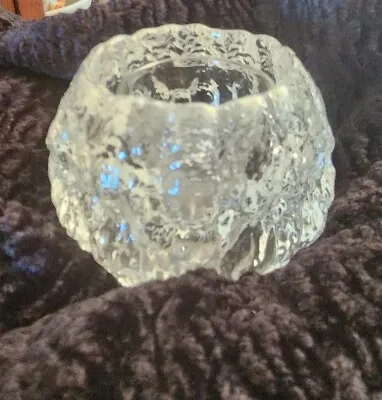 VTG LE Smith Snowball Ice Glacier Candle Votive Tea Light Holder Crystal Clear  • $19.73