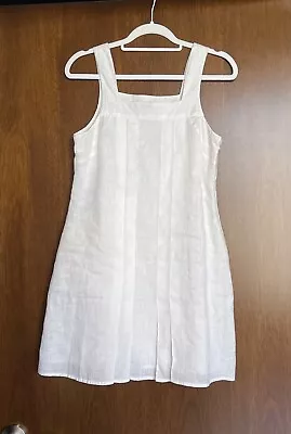 $57 • Buy Island Company Linen Pleated Dress Size S