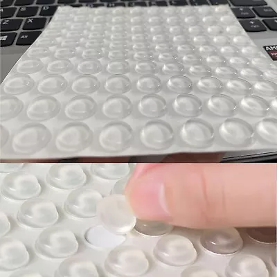 100PCS Cabinet Door Bumpers Clear Rubber Stoppers Bumpers 1/2 Inch Self Adhesive • $12.99