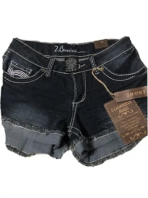 Z. Cavaricci Jeans Girls Denim Shorts Dark Wash Size 12 • $9.99